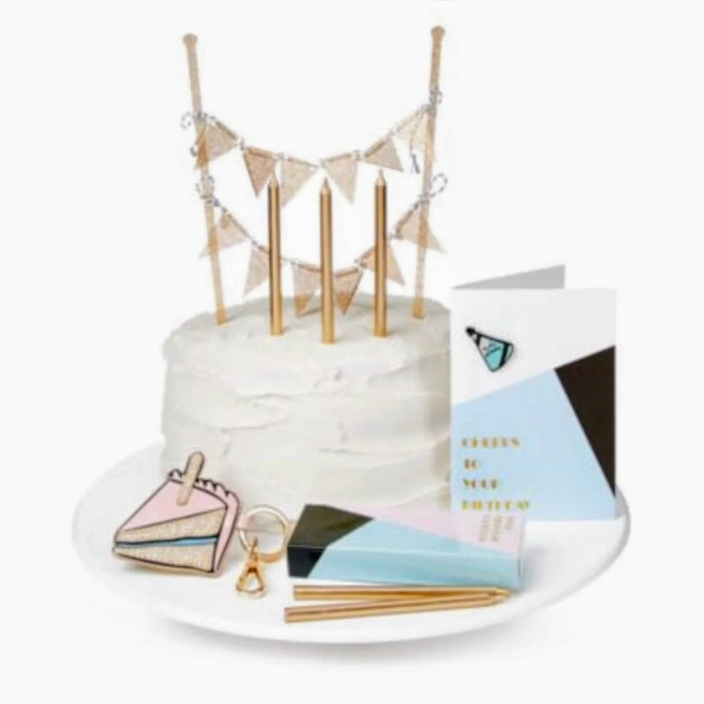 NIB TwelveNYC Celebrate Shop Birthday Cake Topper
